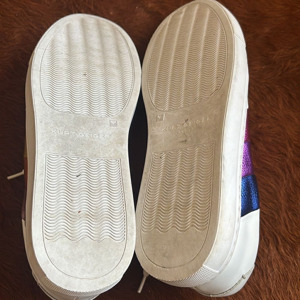 Kurt Geiger London Lane Rainbow Multi/Other Leather Sneakers Size 40 - Picture 13 of 13